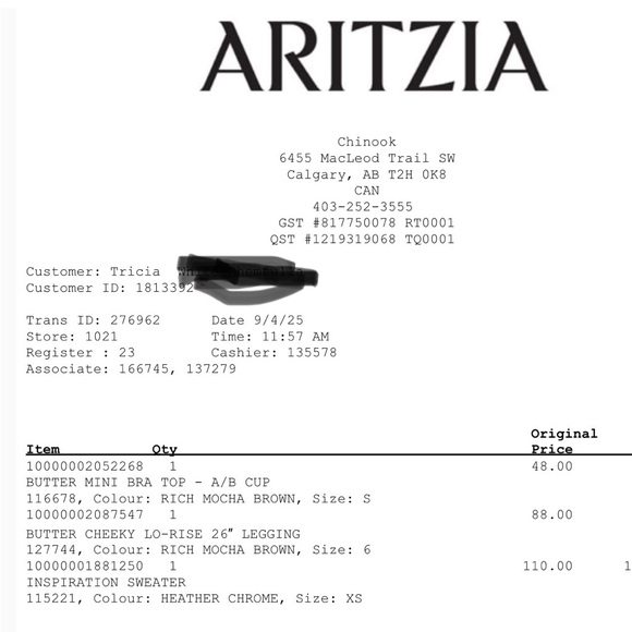 TNA lo-rise leggings, rich mocha brown. Size 6, 26” length. - Picture 6 of 6